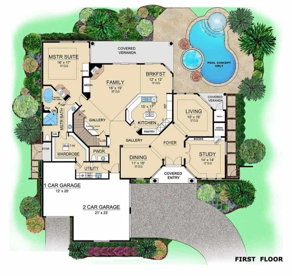Explore This Expansive Floor Plan with a Unique Breakfast Nook