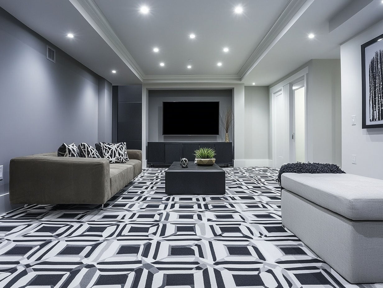 No More Cold Floors! 15 Carpet Ideas That Transform Your Basement ...