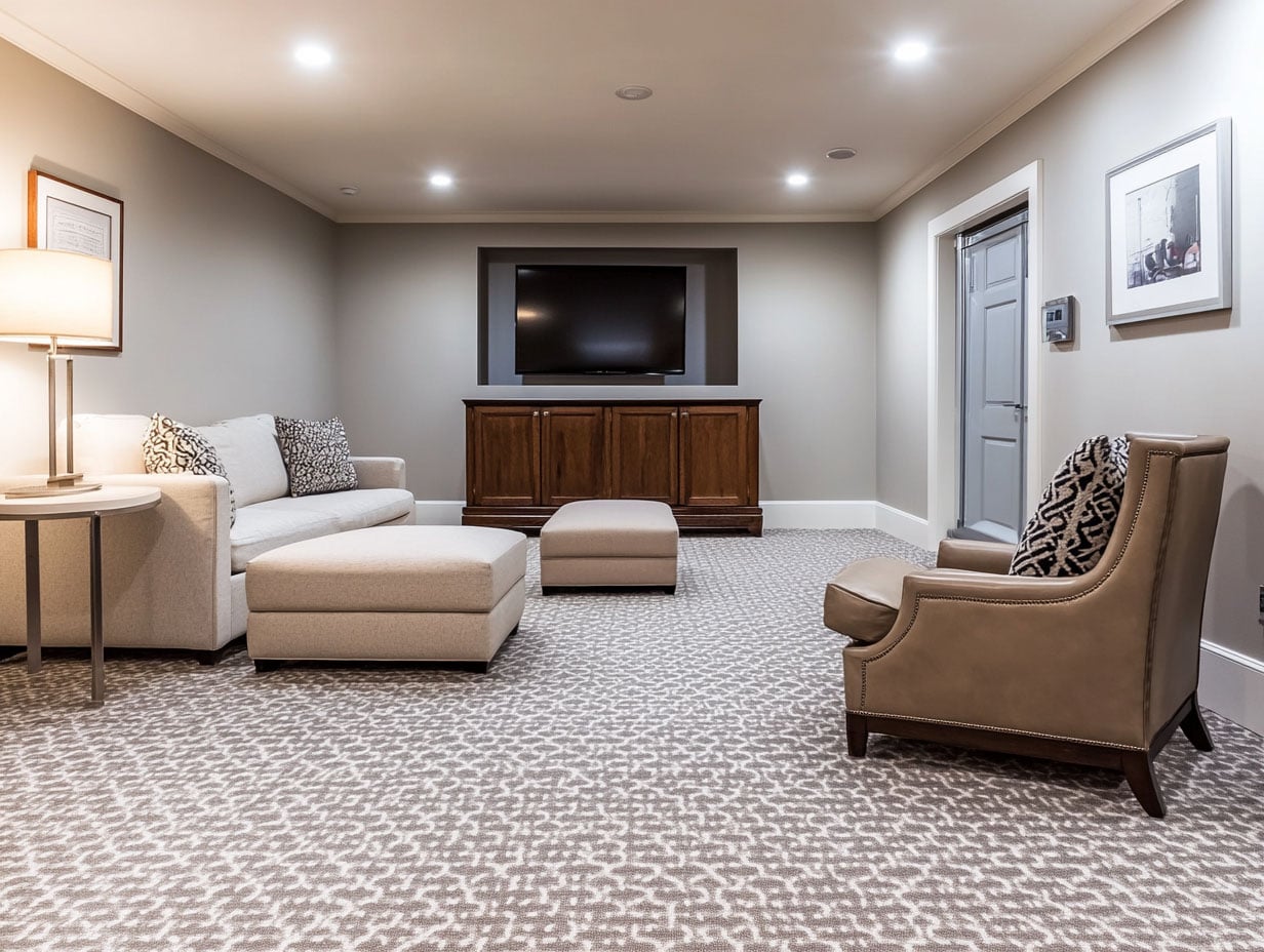 No More Cold Floors! 15 Carpet Ideas That Transform Your Basement ...