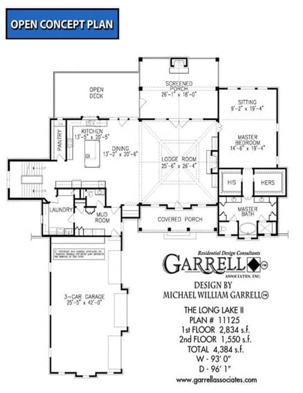 Explore the Expansive Lodge Room in This Open Concept Floor Plan