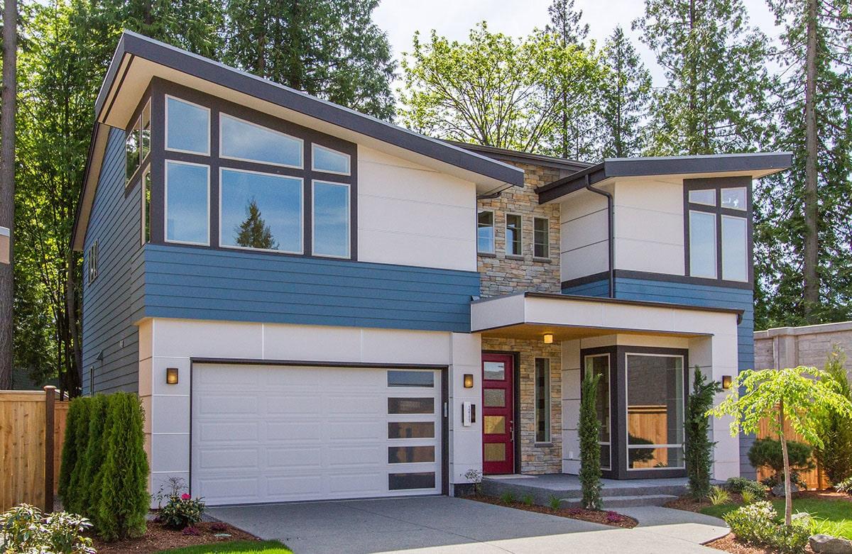Check Out the Striking Asymmetrical Rooflines on This Modern Home