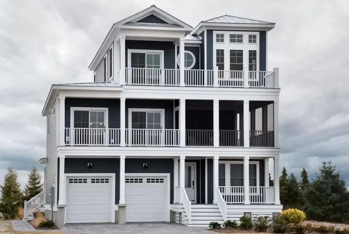 Coastal Retreat with Inviting Wraparound Balconies