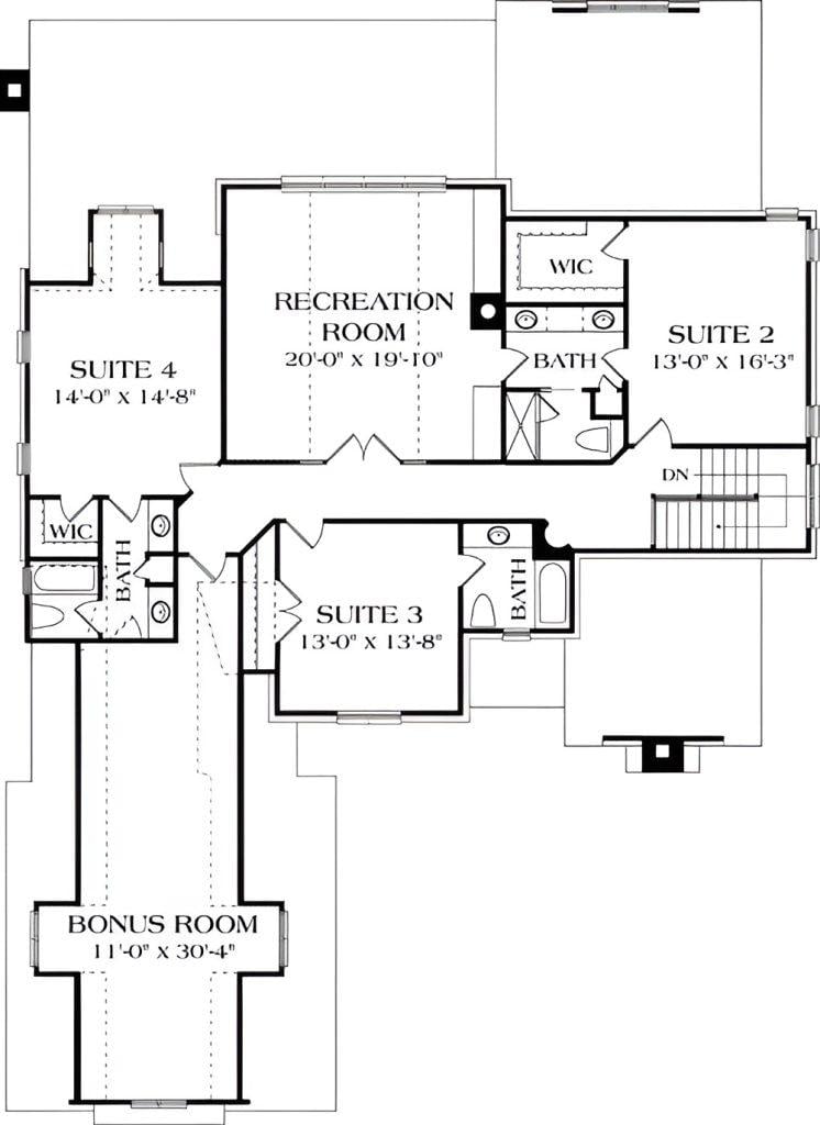 Explore This Upper-Level Floorplan Featuring a Spacious Recreation Room