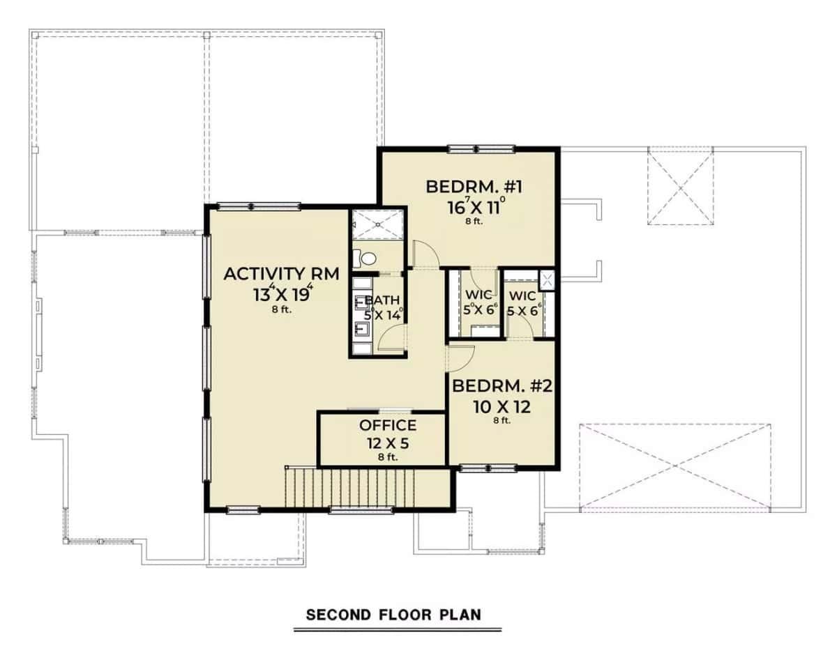Explore the Versatile Second Floor with Activity Room and Office Space