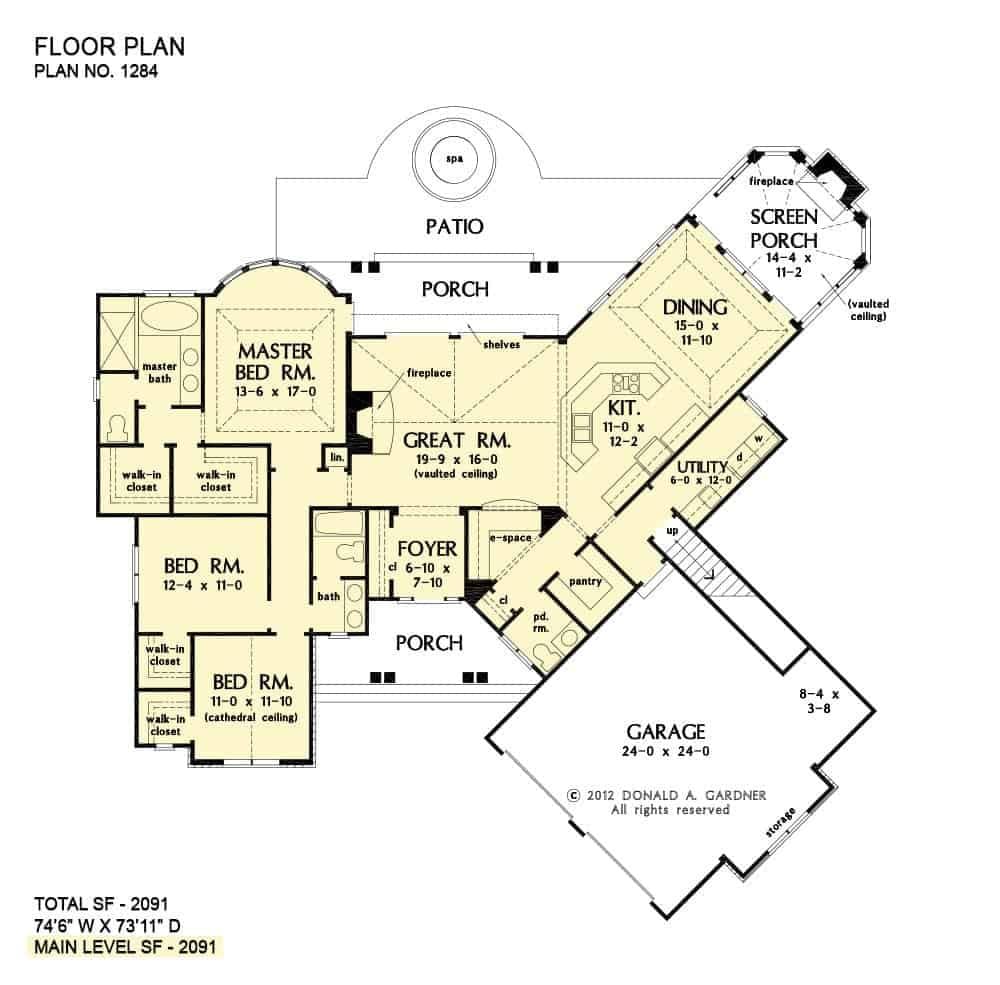 Explore This Thoughtfully Designed 2,091 Sq Ft Floor Plan with Screened Porch