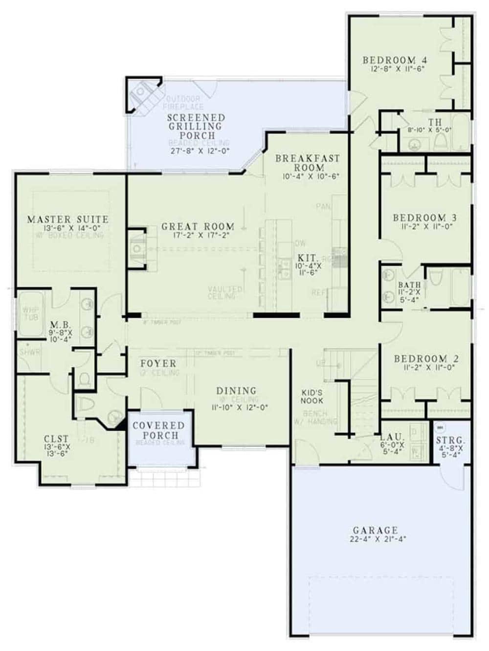 Explore This Thoughtfully Designed Floor Plan with Screened Grilling Porch
