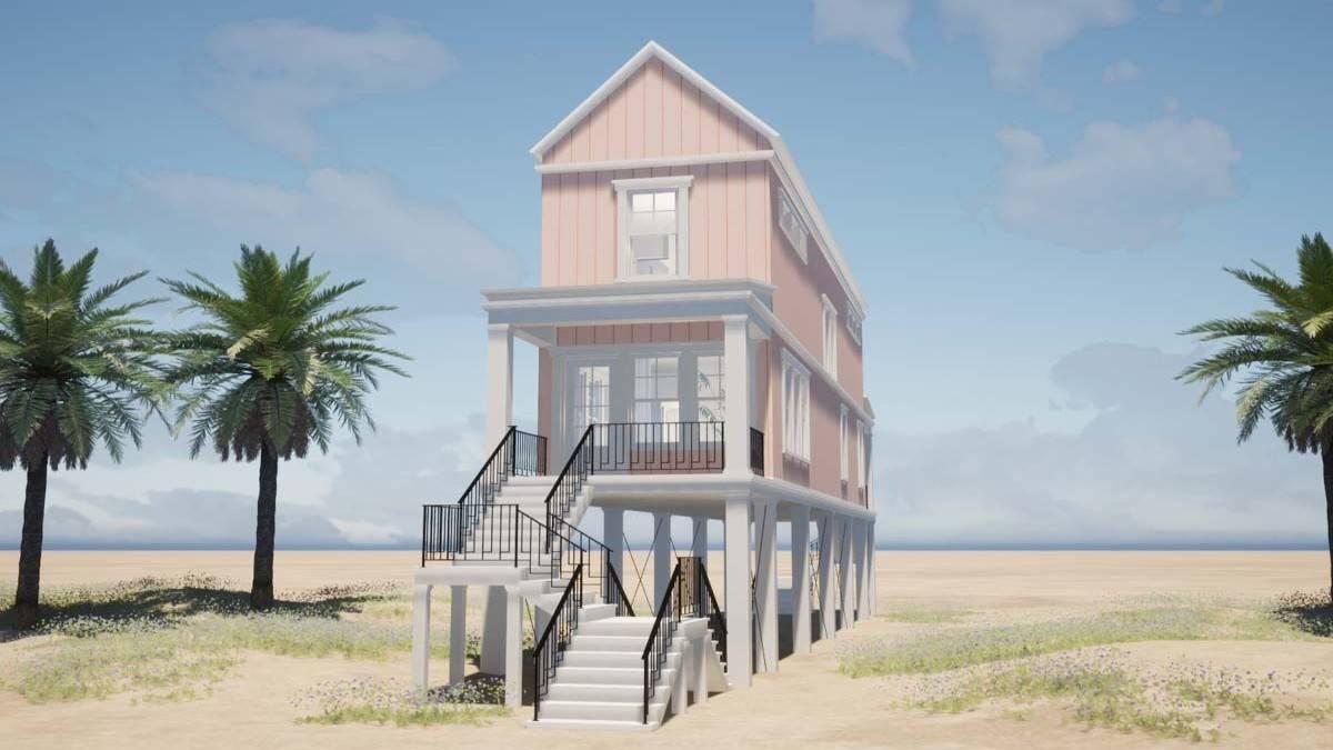 Beachfront Escape Elevated on Sturdy Pilings