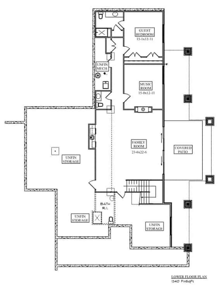 Explore This Lower Floor Plan with a Spacious Family Room