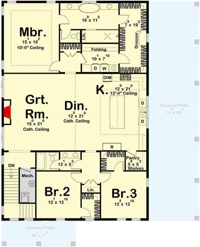 Explore This Thoughtfully Designed Floor Plan with Cathedral Ceilings