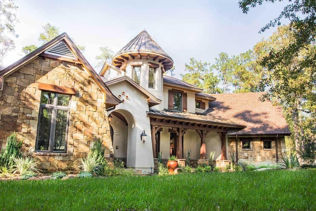 Charming Home with a Distinctive Turret and Stone Facade