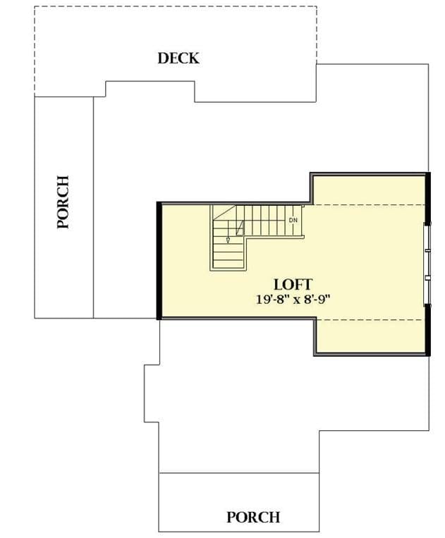 Explore the Charming Loft Space with Dual Porches