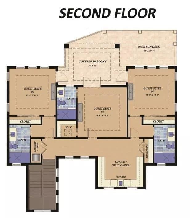 Explore the Spacious Second Floor with Open Sun Deck
