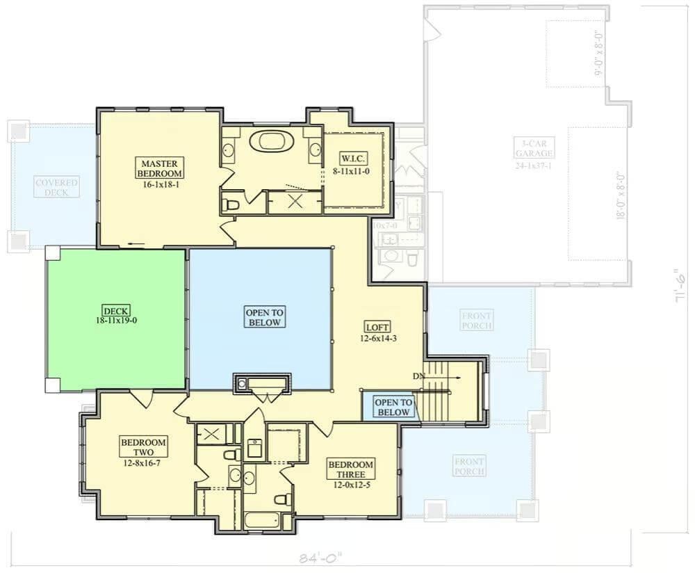 Explore the Spacious Loft Overlooking Open Living Areas