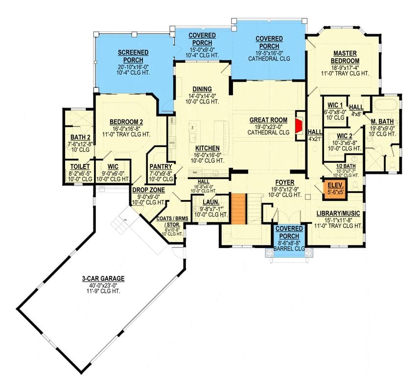 Explore the Expansive Great Room with Cathedral Ceilings
