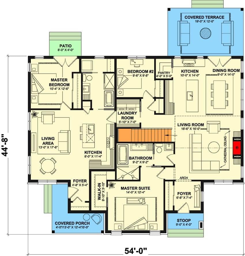 Explore This Thoughtfully Designed Floor Plan with Dual Kitchens