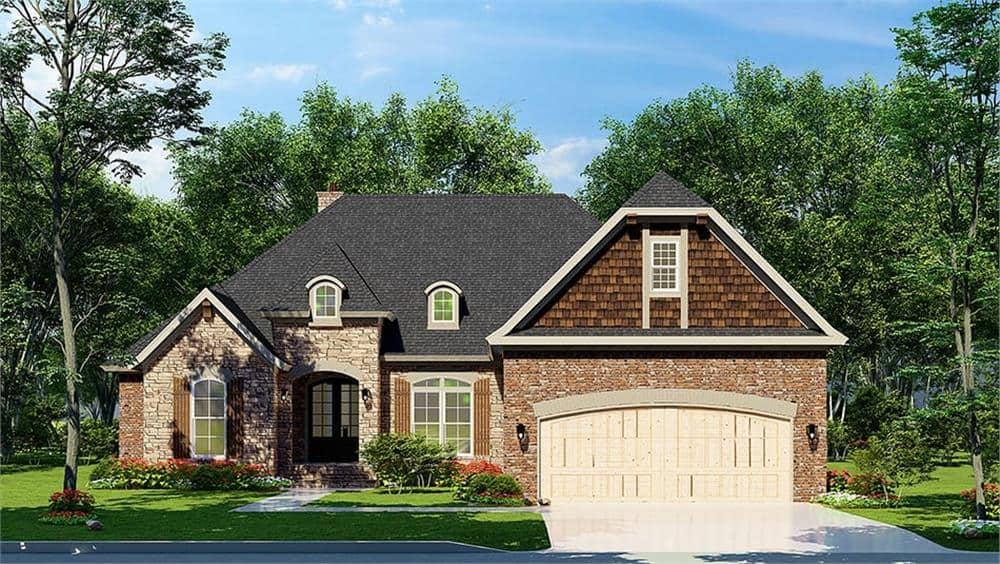 Charming Brick Facade with Arched Entryway