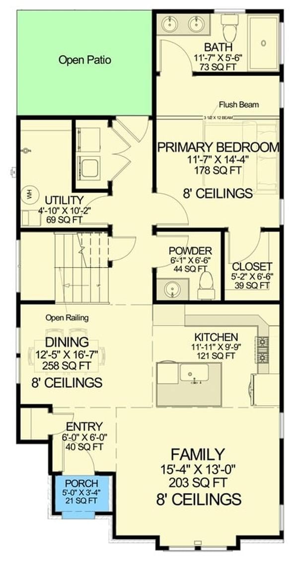 Explore This Open-Concept Floor Plan with Spacious Dining Area
