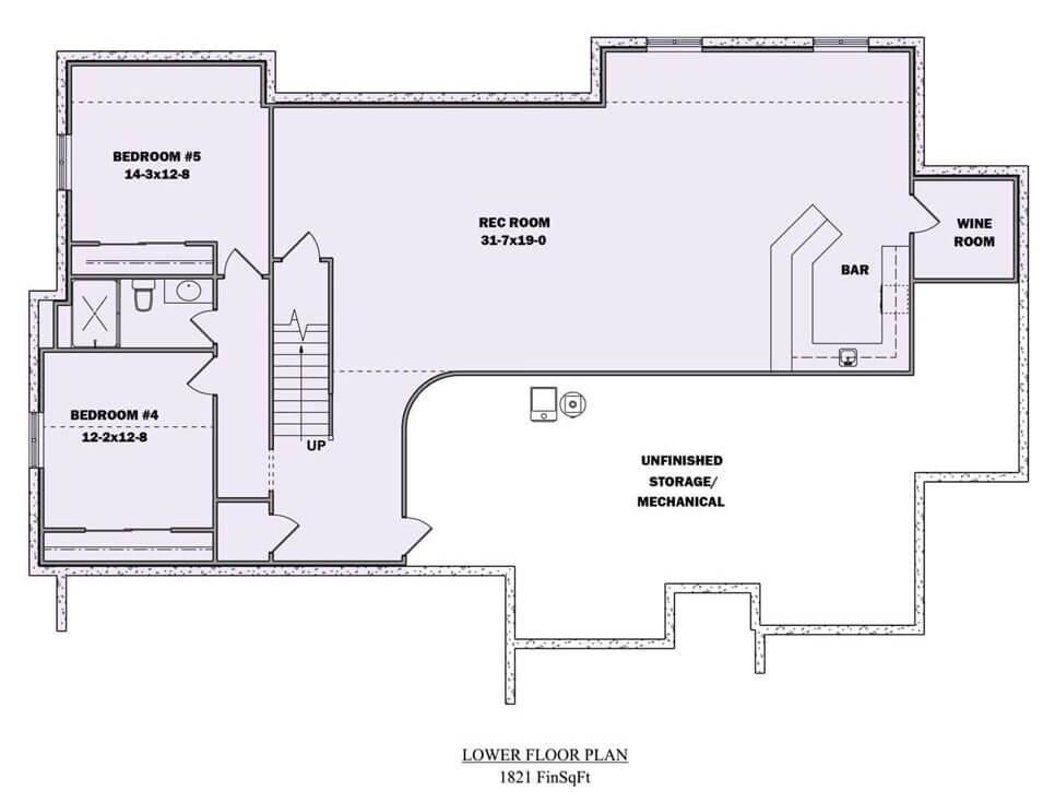 Explore This Spacious Lower Floor with a Rec Room and Wine Room