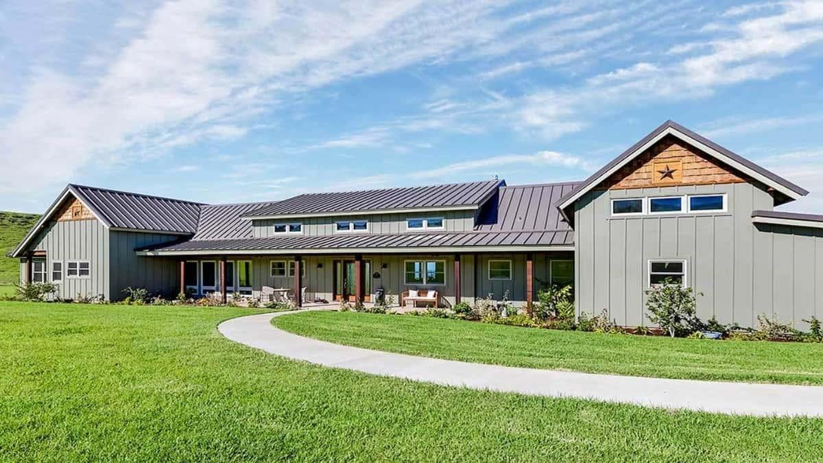 Explore This Modern Ranch with Its Striking Metal Roof