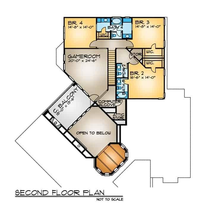 Spacious Second Floor with a Game Room and Balcony Retreat