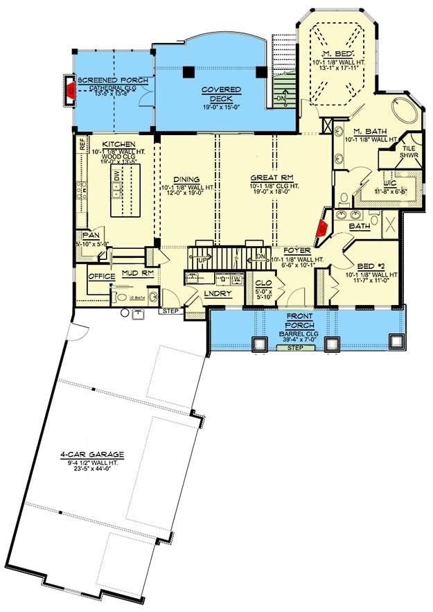 Explore the Spacious Layout of This Floor Plan with a 4-Car Garage