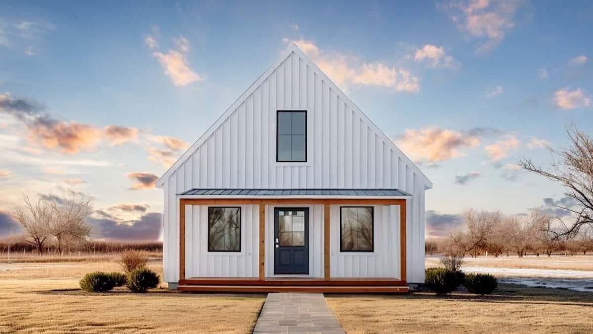 Sleek Barn-Style Home with Symmetrical Windows