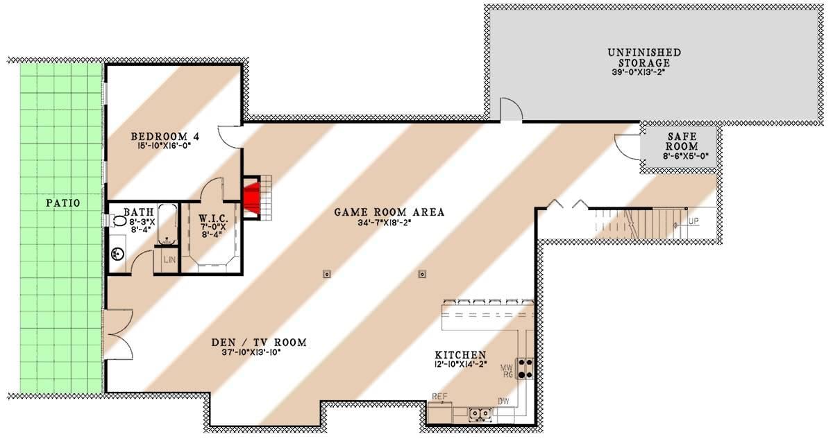 Explore the Spacious Game Room in This Floor Plan