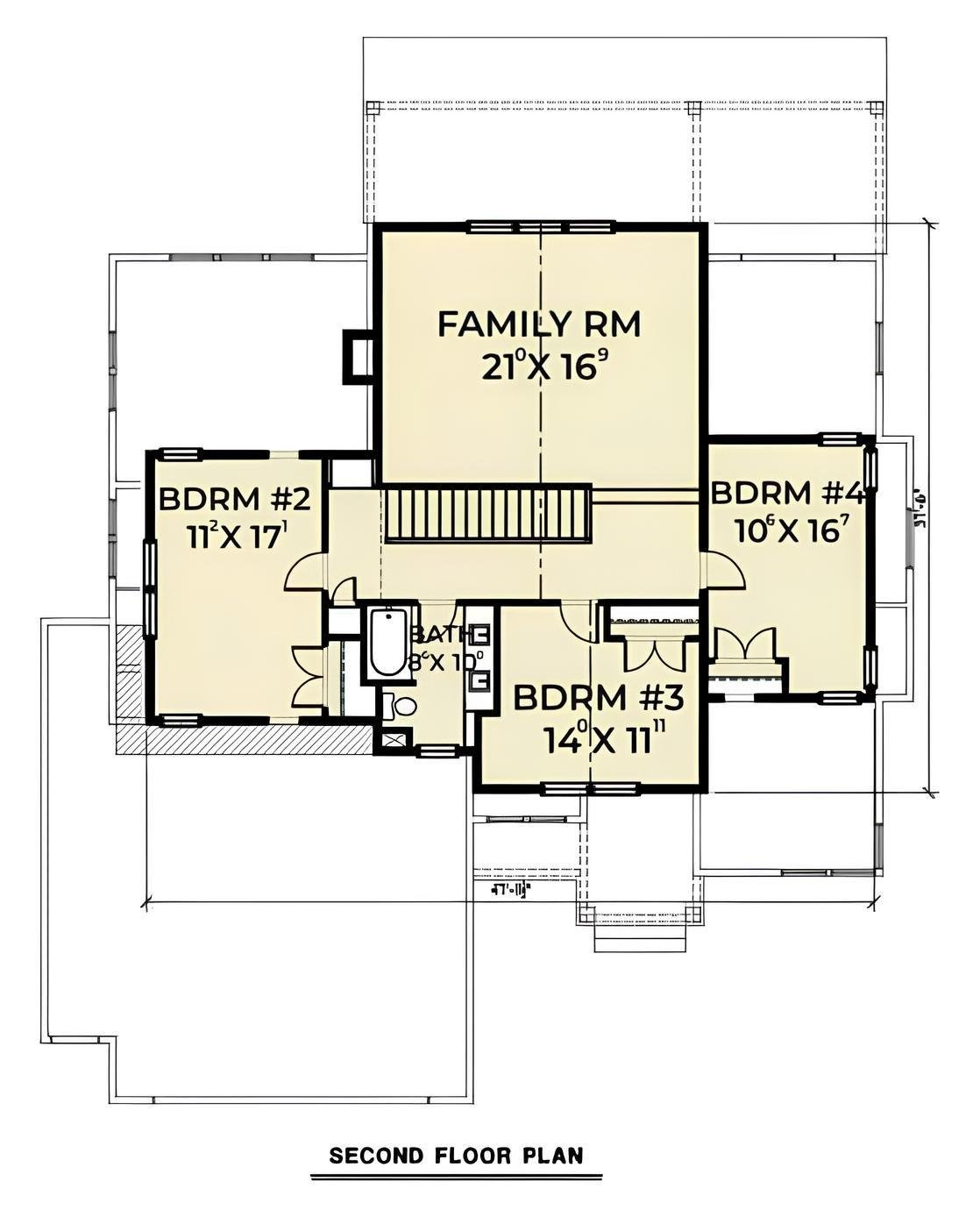 Explore the Spacious Family Room in This Second Floor Layout