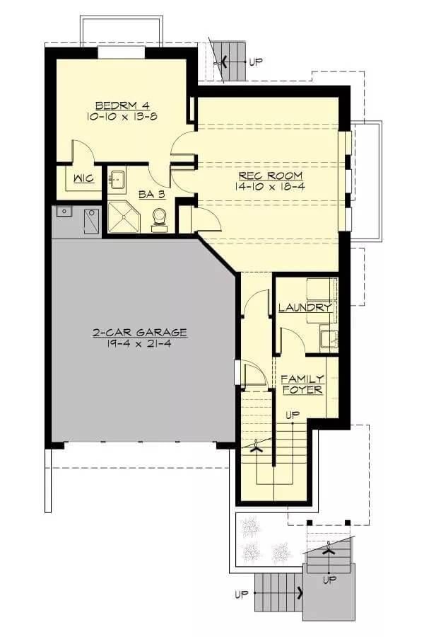 Explore the Versatile Lower Level with Rec Room and Garage Access