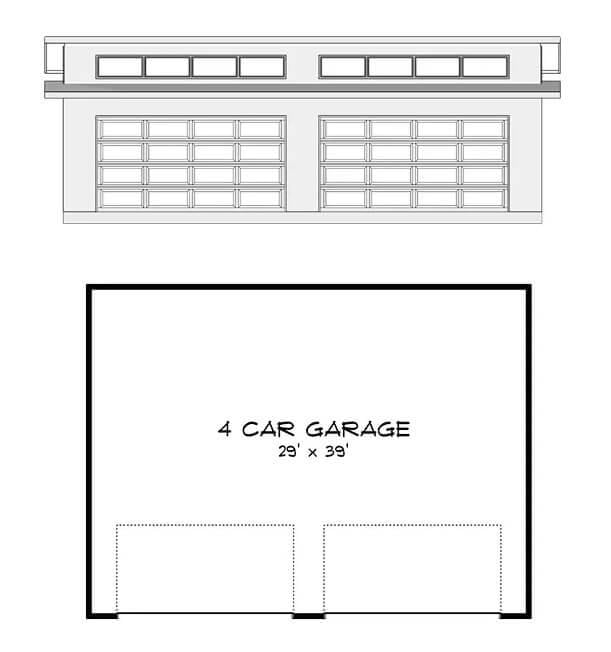 Check Out This Spacious 4-Car Garage with Modern Lines