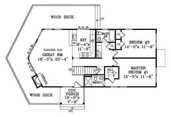 Explore This Floor Plan with a Generous Great Room and Vaulted Ceiling