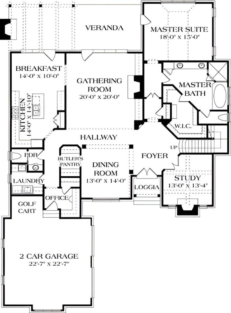 Explore the Spacious Gathering Room and Master Suite Layout