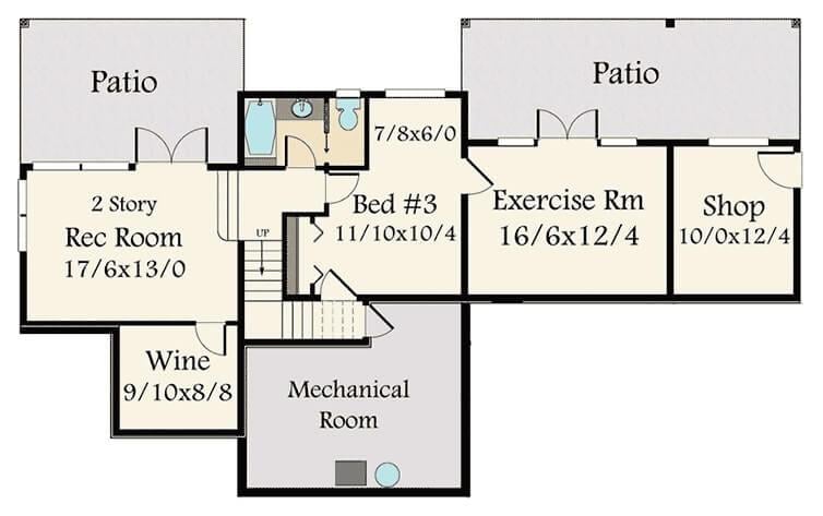 Exploring the Multifunctional Lower Level with Exercise Room and Shop