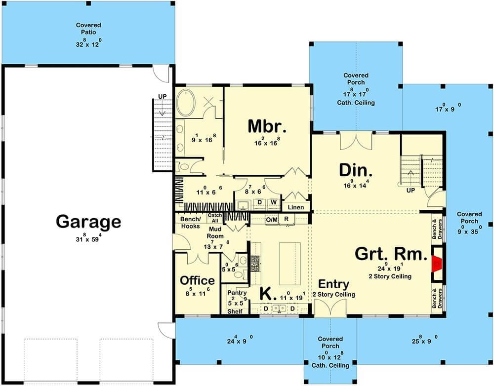 Explore This Spacious Floor Plan with a Two-Story Great Room