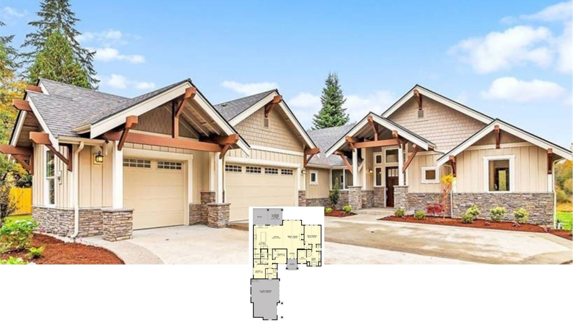 10 Three-Bedroom Rancher-Style House Plans Showcase One-Level Living