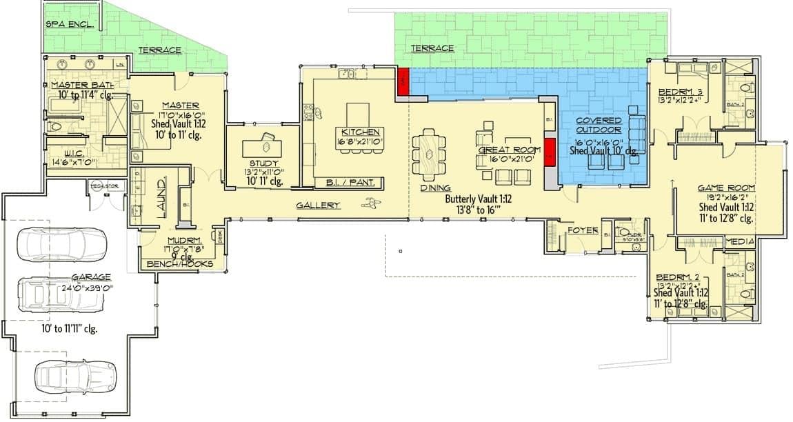 Explore the Expansive Great Room in This Thoughtful Layout