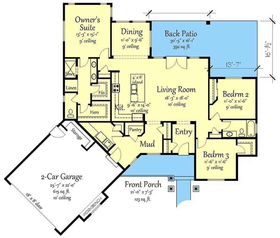 Explore This Thoughtfully Laid-Out 3-Bedroom Home with Open Living Space