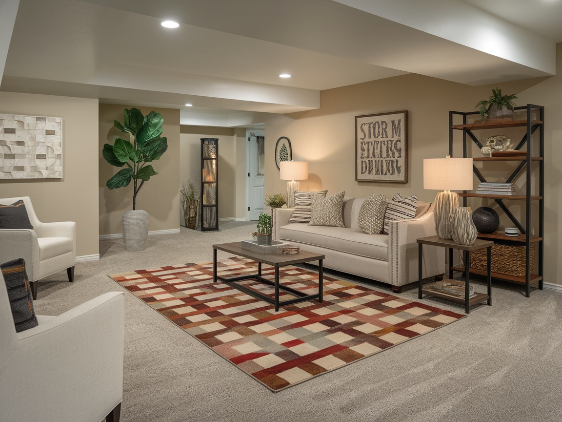 No More Cold Floors! 15 Carpet Ideas That Transform Your Basement ...