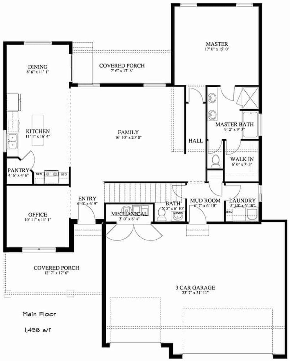 Main Level Floor Plan