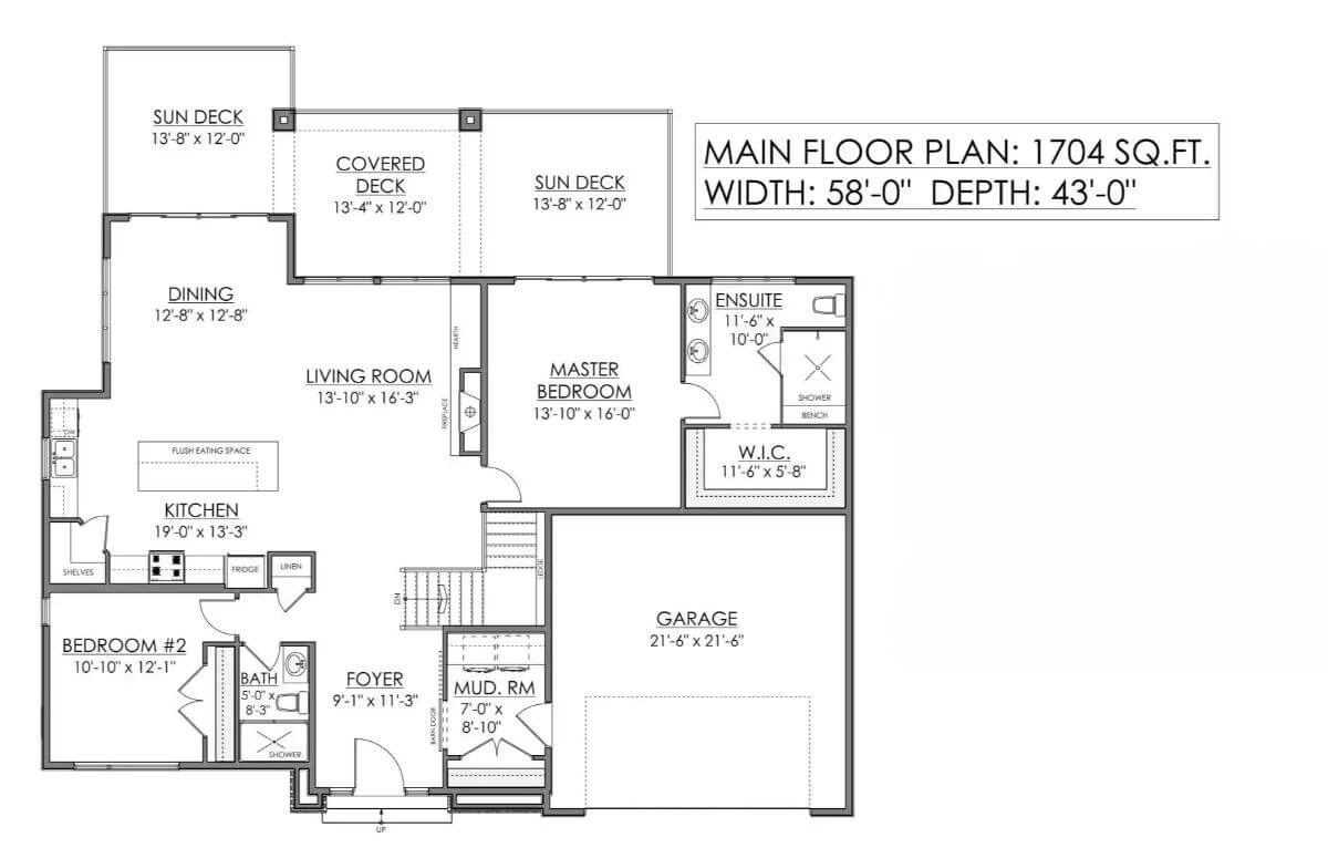Main Level Floor Plan