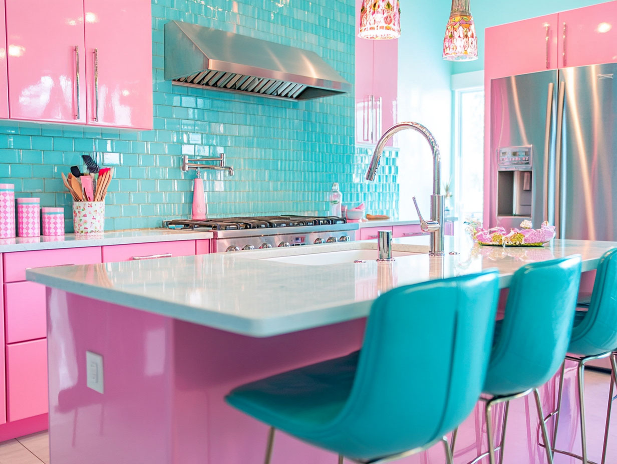 Love a Pop of Pink? These 15 Retro Kitchens Will Steal Your Heart ...
