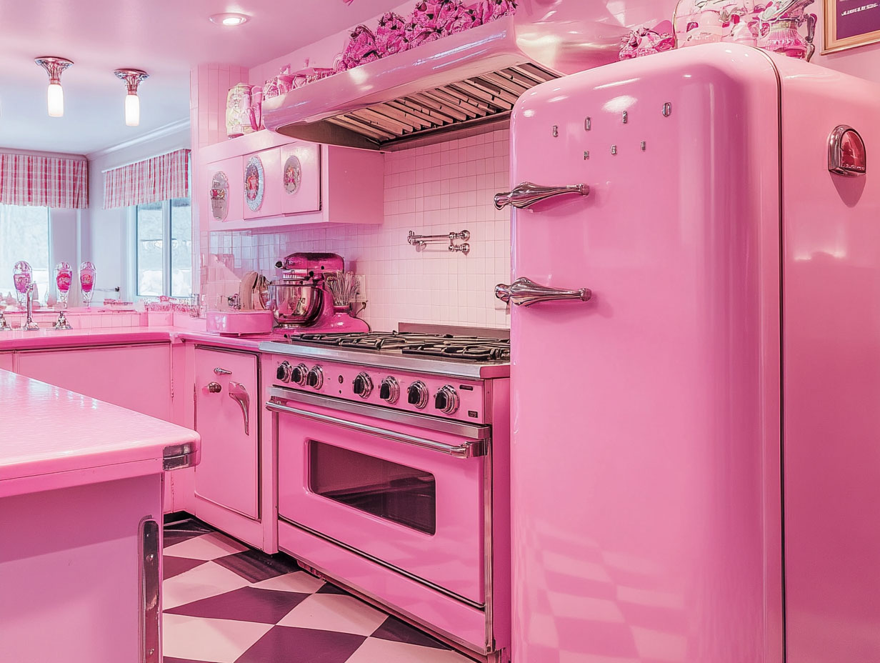 Love a Pop of Pink? These 15 Retro Kitchens Will Steal Your Heart ...