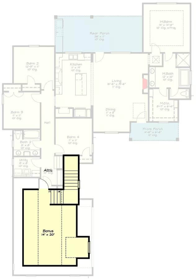 Second Level Floor Plan