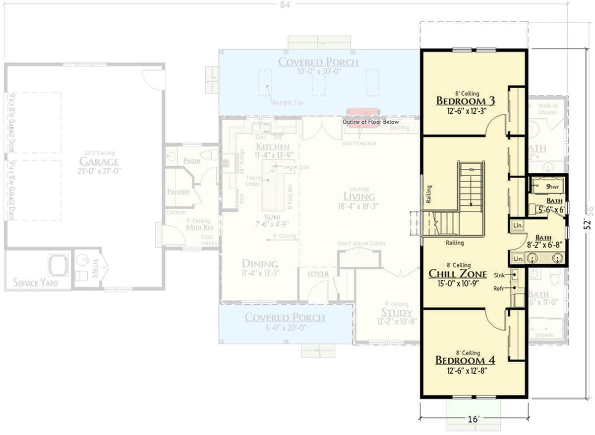 Second Level Floor Plan