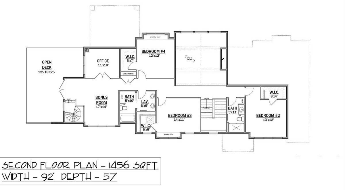 Second Level Floor Plan