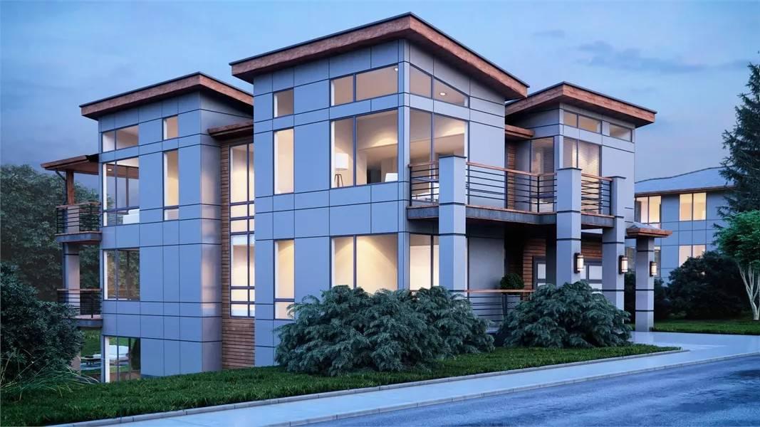 Discover the Sharp Angles and Floor-to-Ceiling Windows of This Contemporary Gem