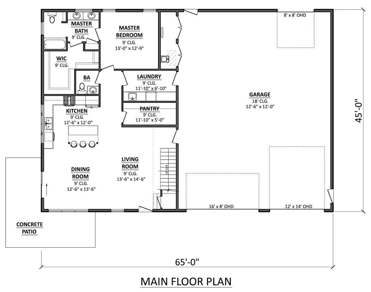 Efficient Main Floor Layout with Handy Pantry and Spacious Garage