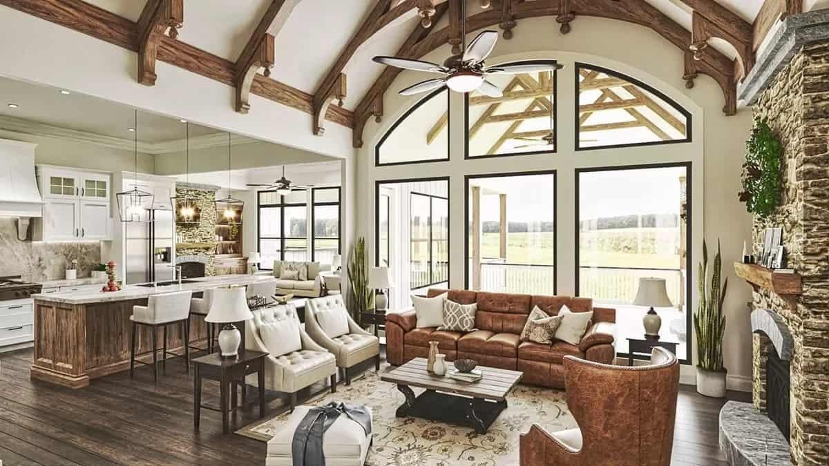 Take In the Vaulted Ceiling and Expansive Windows in This Open Great Room