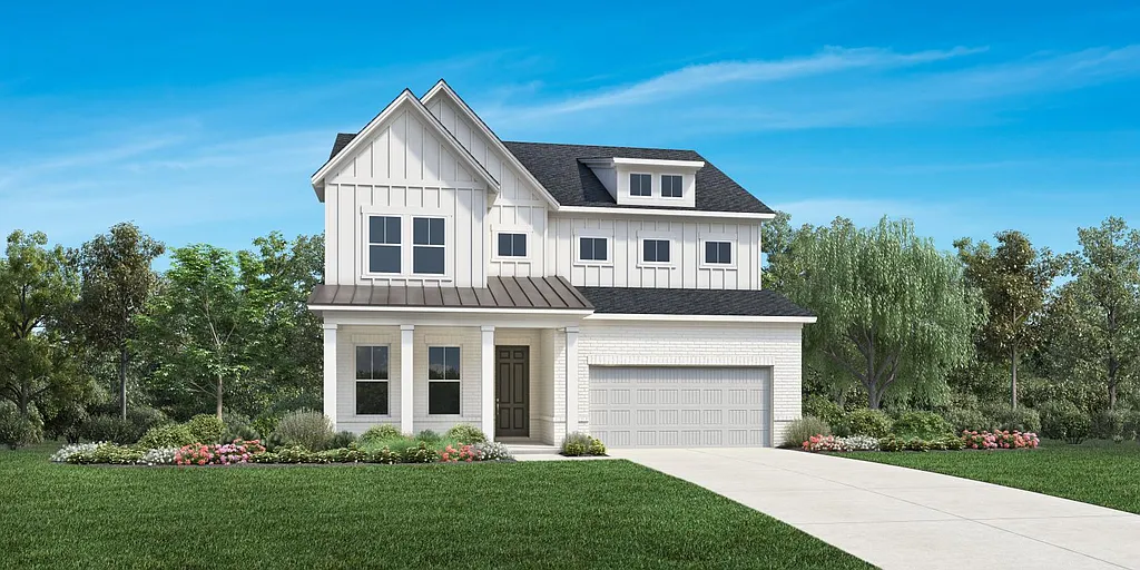 Farmhouse-Style 5-Bedroom The Wiueca Home with Loft and Two-Story Foyer (3,599 Sq. Ft. Floor Plan)