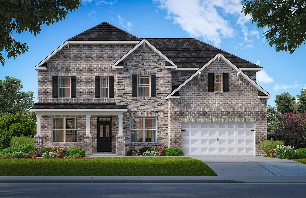 Traditional 5-Bedroom Home with Front Porch and Covered Rear Patio (3,034 Sq. Ft. Floor Plan) 